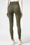 Çağla Yeşil Yüksek Bel Cupro Tayt - Yoga ve Koşu İçin