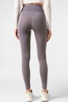 Lila Yüksek Bel Cupro Tayt - Yoga Koşu Spor Tayt