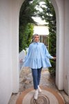 Fiyonklu Salaş Tesettür Tunik - Rahat ve Şık Dökümlü Gömlek Modeli