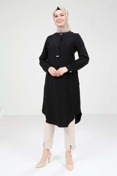Black Hijab Long Tunic