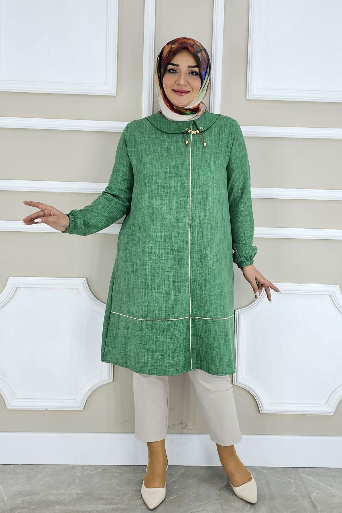 تونيك مزين بإكسسوار طوق وحافة من Benetton - PYS