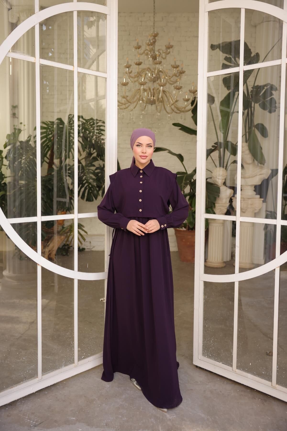 Mürdüm Ankanoor Apron Medina Silk Dress - Nissra