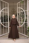 Acı Kahve Keten Ceket İkili Takım Elbise