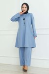 Bebe Mavisi Oversize İkili Takım