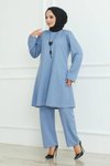 Bebe Mavisi Oversize İkili Takım