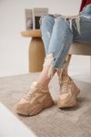 Bej D383 Ortopedik Sneaker Spor Ayakkabı