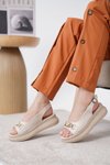 Beige D744 Orthopedic Sandal