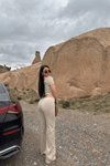 Bej Madonna Yaka Bol Paça Pantolonlu İkili Takım