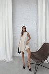 Bej Mini Çan Elbise
