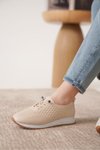 Bej Ortopedik Sneaker Spor Ayakkabı