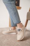 Bej Ortopedik Sneaker Spor Ayakkabı