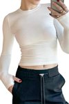 Bej Parmak Geçirmeli Bisiklet Yaka Crop Body