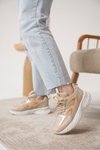 Bej Sameto Ortopedik Sneaker Spor Ayakkabı