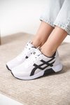 Beyaz Siyah Garantili Ortopedik Sneaker Spor Ayakkabı
