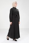 Siyah 9206 Ferace A Pileli Siyah