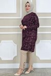 Bordo Desenli Tunik