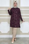 Bordo Desenli Tunik