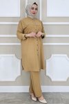 Camel Kombinli Taş Detaylı İkili Takım