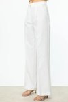 Ekru Lastikli Bol Paça Pantolon