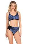 Turuncu Desenli Toparlayıcı Bikini Takım