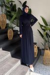 Navy Linda Stone Evening Dress