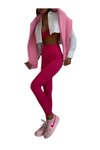 Fuchsia High-Waist Seamless Sports Leggings