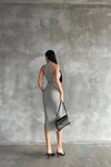 Gri Midi Halter Elbise