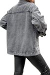Gri Oversize Kot Ceket