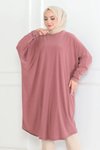 Gül Kurusu Yarasa Kol Salaş Tunik
