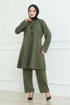 Haki Oversize İkili Tesettür Takım