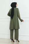 Haki Oversize İkili Tesettür Takım