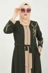 Haki Özel Tasarım Abaya
