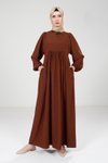 فستان قهوة روابي لون محجبات