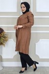 Kahverengi Biye Detaylı Gömlek