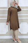 Kahverengi Hakim Yaka Gömlek