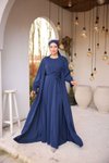 Lacivert İkili Abaya Tesettür Takım