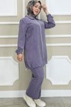 Lila Fermuarlı Tunik
