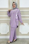 Lila Kombin Detaylı İkili Takım