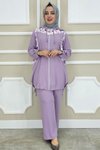 Lila Kombin Detaylı İkili Takım