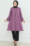 Lila Oversize Tunik