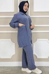 Mavi Fermuarlı Tunik