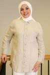 Naturel Cepli Uzun Kollu Gömlek