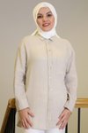 Naturel Cepli Uzun Kollu Gömlek