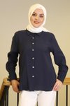 Navy Uzun Kollu Gömlek