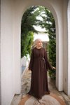Acı Kahve Ankanoor Astarlı Şifon Elbise