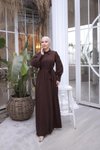 Acı Kahve Ankanoor Hidden Buttoned Abaya