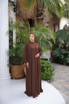 Bitter Coffee Ankanoor Side Ruched Knit Dress