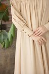 Açık Bej Ankanoor Çift Bantlı Salaş Elbise