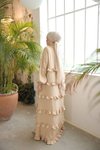 Açık Bej Ankanoor Fırfırlı Salaş Elbise