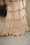 Açık Bej Ankanoor Fırfırlı Salaş Elbise